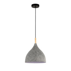 Светильник подвесной Levistella 8051388-1 (300) C04+WH черная, плафон серый