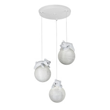 Люстра підвісна Light House LS-19819-3(300) BR з білим ведмедем