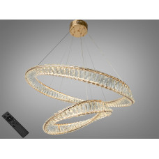 LED кришталева люстра золото 140 Вт пульт