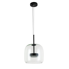Світильник підвісний світлодіодний LED Levistella 909XL157-1 led (220) BK+CL чорний, плафон прозорий