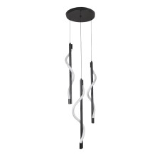 Світильник підвісний світлодіодний спіраль Levistella LED 7813026-3 BК чорний