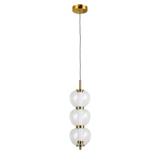 Світильник підвісний світлодіодний LED Levistella 800P3055 (130*330) CL бронза, плафон прозорий