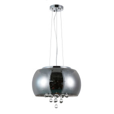 Світильник підвісний світлодіодний LED Levistella 800P8057 led (400*205) SM хром, плафон димчастий