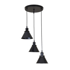 Світильник підвісний в стилі лофт Levistella 707PB102F-3 BK (300) чорний