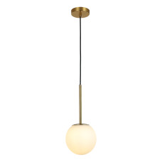 Світильник підвісний куля Levistella 752103-1(3415) AGD+WH (BRONZE) бронза, плафон білий