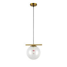 Светильник подвесной шар Levistella 7841023-1 (200mm) GAB+CL бронза, плафон прозрачный