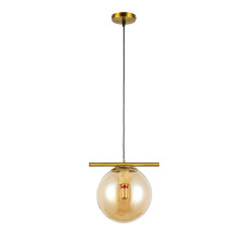 Светильник подвесной шар Levistella 7841023-1 (200mm) GAB+BR бронза, плафон коричневый