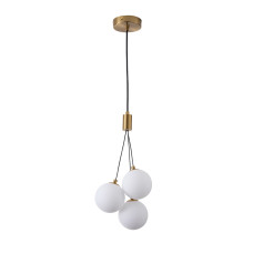 Світильник підвісний, кулі Levistella 788P67067-3 AB+WH G9 бронза, плафони білі