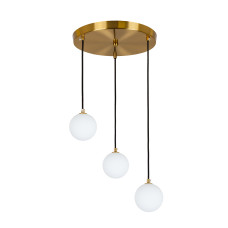 Люстра підвісна Лофт Light House LS-19514-3 BRZ+WH (300) бронза, плафон білий 