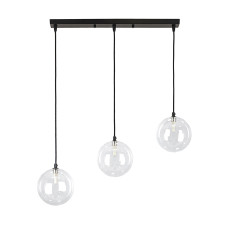 Світильник підвісний Light House LS-19527-3 BK+CL (500) чорний, плафон прозорий 