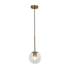 Світильник підвісний куля Levistella 752103-1(3415) AGD+CL (BRONZE) бронза, плафон прозорий