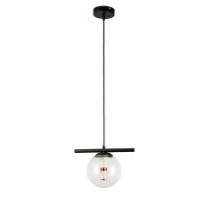 Светильник подвесной шар Levistella 7841023-1 (150mm) BK+CL черный, плафон прозрачный