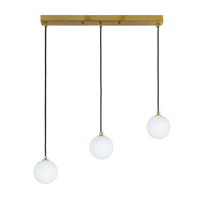 Люстра підвісна Лофт Light House LS-19514-3 BRZ+WH (500) бронза, плафон білий 