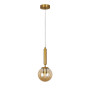Зображення Люстра підвісна куля Levistella 9992015F-1 BRZ+BR бронза, плафон коричневий ИМ Light-Deco 