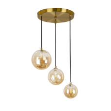 Світильник підвісний Light House LS-19537-3 BRZ+BR (300) бронза, плафон коричневий