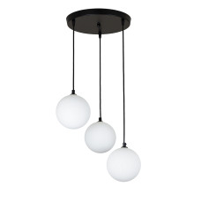 Світильник підвісний Light House LS-19528-3 BK+WH (300) чорний, плафон білий 