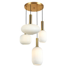 Світильник підвісний Light House LS-19994-4 BRZ+WH бронза, плафон білий