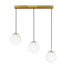 Люстра підвісна кулі Levistella 756PR150F-3 BRZ+WH (500) бронза, плафон білий 