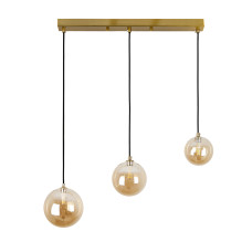 Світильник підвісний Light House LS-19537-3 BRZ+BR (500) бронза, плафон коричневий 