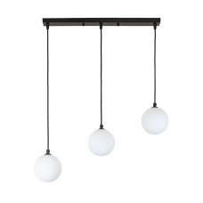 Світильник підвісний Light House LS-19527-3 BK+WH (500) чорний, плафон білий 