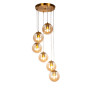 Зображення Світильник підвісний кулі Levistella 756PR150F-6 BRZ+BR (300) бронза, плафони коричневі  ИМ Light-Deco 1 