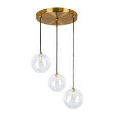 Світильник підвісний Light House LS-19528-3 BRZ+CL (300) бронза, плафон прозорий 