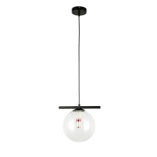 Светильник подвесной шар Levistella 7841023-1 (200mm) BK+CL черный, плафон прозрачный