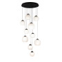 Зображення Люстра підвісна Levistella 9991691F-10 BK+WH чорна, плафони білі ИМ Light-Deco 