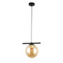Изображение Светильник подвесной шар Levistella 7841023-1 (200mm) BK+BR черный, плафон коричневый ИМ Light-Deco 