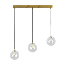Світильник підвісний Light House LS-19527-3 BRZ+CL (500) бронза, плафон прозорий 