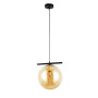 Изображение Светильник подвесной шар Levistella 7841023-1 (250mm) BK+BR черный, плафон коричневый ИМ Light-Deco 