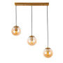 Зображення Світильник підвісний кулі Levistella 756PR150F-3 BRZ+BR (500) бронза, плафони коричневі ИМ Light-Deco 