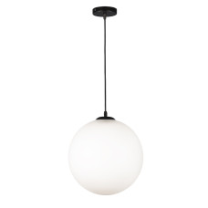 Світильник підвісний куля Levistella 756glass300F-1 BK+WH чорний, плафон білий 