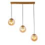 Зображення Світильник підвісний кулі Levistella 756PR150F-3 BRZ+BR (500) бронза, плафони коричневі ИМ Light-Deco 1 