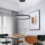 Зображення Сучасна підвісна люстра з чорним кільцем Ø 60 см ИМ Light-Deco 6 