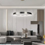 Зображення Сучасна кільцева люстра в сатиновому каркасі Ø 80 см ИМ Light-Deco 5 