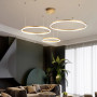 Зображення Світлодіодна люстра на три кільця у латунному каркасі ИМ Light-Deco 2 