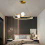 Изображение Латунна LED люстра Ring з 2 білими плафонами у 3-х розмірах ИМ Light-Deco 1 