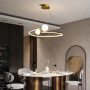Изображение Латунна LED люстра Ring з 2 білими плафонами у 3-х розмірах ИМ Light-Deco 9 