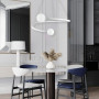 Зображення Біла LED люстра Ring з 2 білими плафонами у 2-х розмірах ИМ Light-Deco 5 