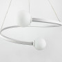 Зображення Біла LED люстра Ring з 2 білими плафонами у 2-х розмірах ИМ Light-Deco 1 