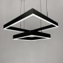 Изображение Чорна люстра з двома підвісними квадратами 40 та 60 см ИМ Light-Deco 5 