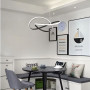 Изображение Чорна люстра із підвісним переплетеним кільцем Ø 60 см ИМ Light-Deco 2 