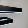 Изображение Чорна люстра з двома підвісними квадратами 40 та 60 см ИМ Light-Deco 2 