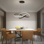 Изображение Чорна люстра із підвісним переплетеним кільцем Ø 60 см ИМ Light-Deco 7 
