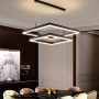 Изображение Чорна люстра з двома підвісними квадратами 40 та 60 см ИМ Light-Deco 8 