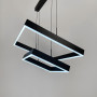 Изображение Чорна люстра з двома підвісними квадратами 40 та 60 см ИМ Light-Deco 3 
