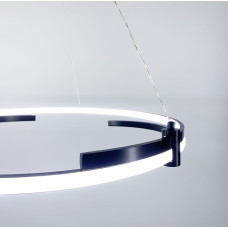LED люстра у чорному кільцевому каркасі Ø 80 см LED люстра у чорному кільцевому каркасі Ø 80 см