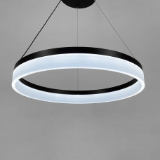 Сучасна LED люстра у чорному каркасі Ø 80 см