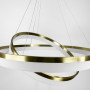 Зображення Сучасна підвісна LED люстра на 2 кільця у латунному каркасі ИМ Light-Deco 1 
